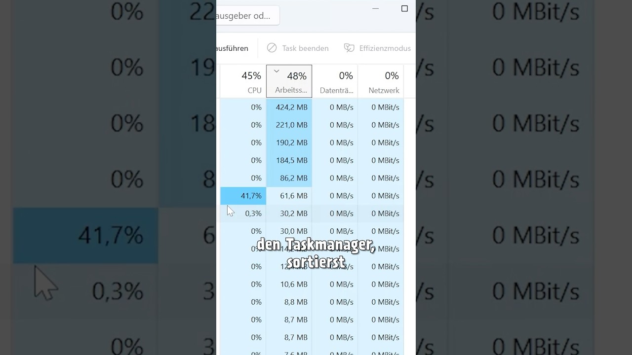 Taskmanager-Anzeige einfrieren: So geht's!