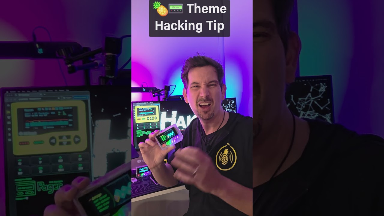 🍍📟 Theme Hacking Tip - WiFi Pineapple Pager #pentesting #hacking #cybersecurity