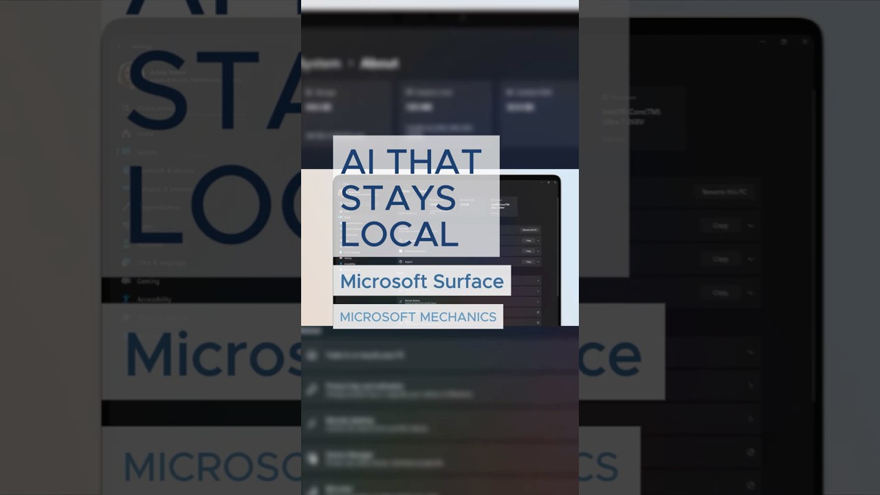 Fast on-device AI for everyday tasks. #intel #5G #microsoftcopilot #microsoftsurface