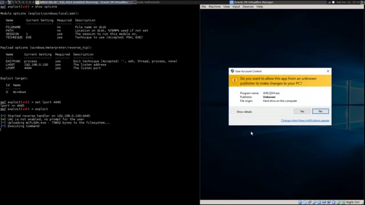 Privilege Escalation Technique in Windows 10 - UAC ASK