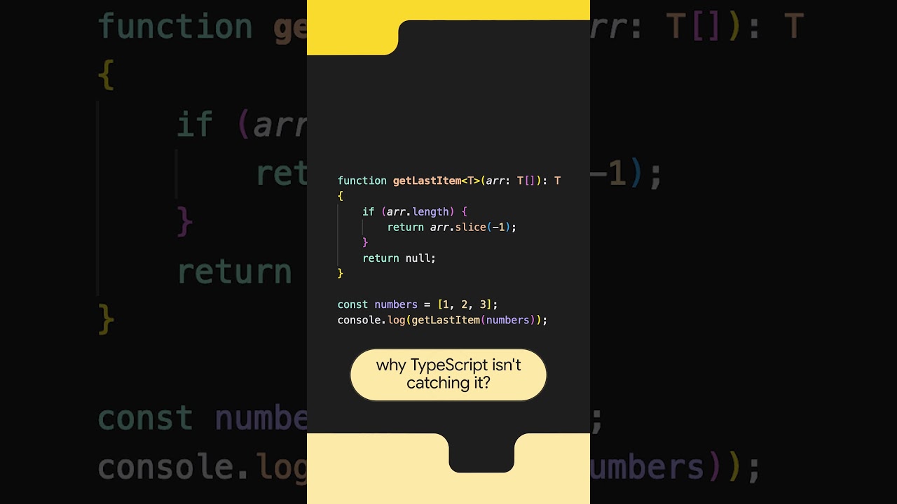 Can you find the bug and explain why TypeScript isn’t catching it? Go!