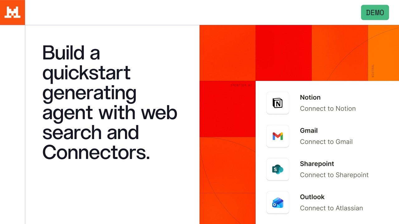 Build a quickstart generating agent with web search and Connectors