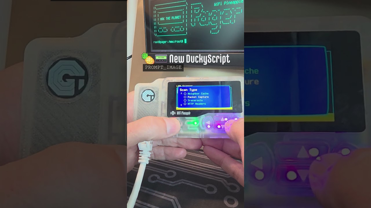 🍍📟 New DuckyScript: PROMPT_IMAGE - WiFi Pineapple Pager #pentesting #hacking #cybersecurity