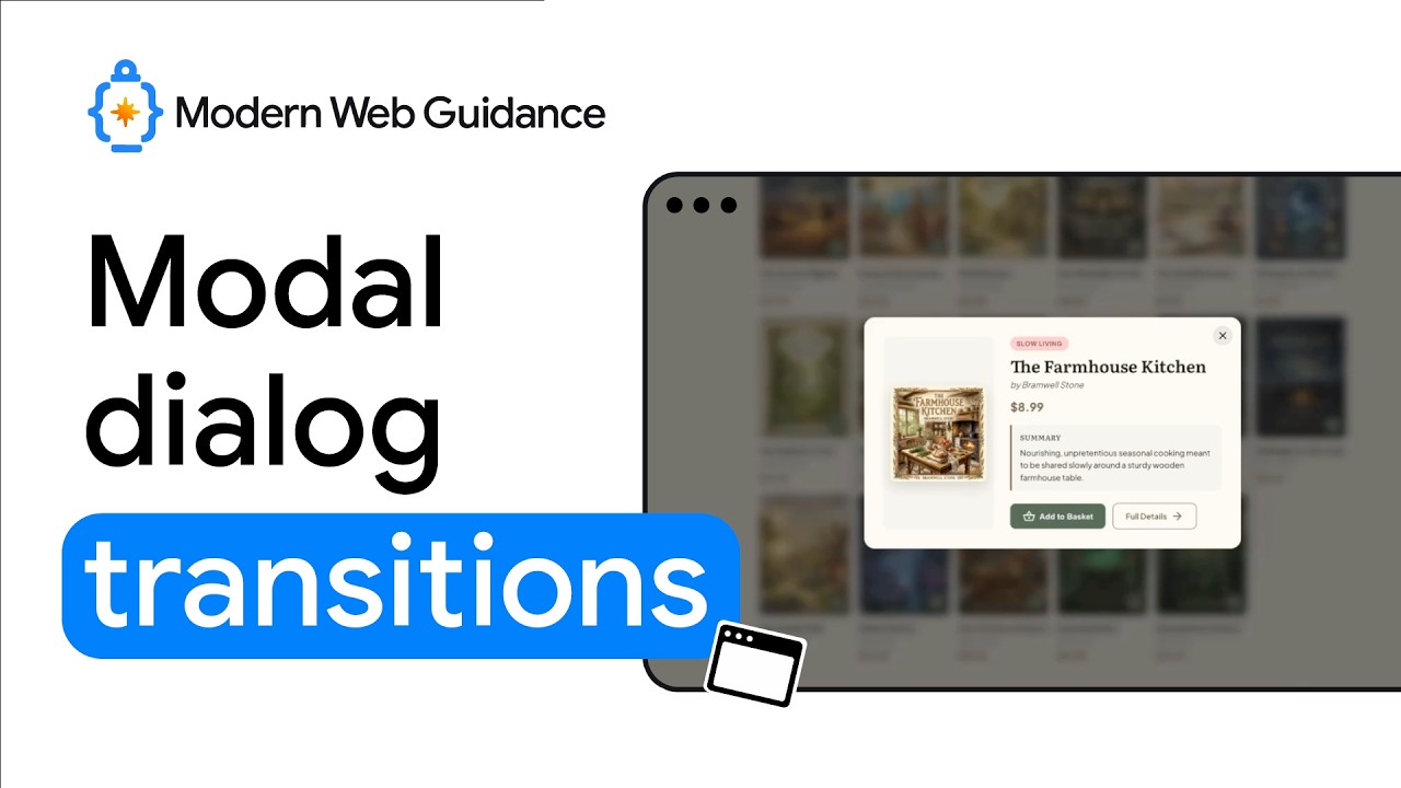 Modern Web Guidance in your AI workflow:Modal dialog transitions