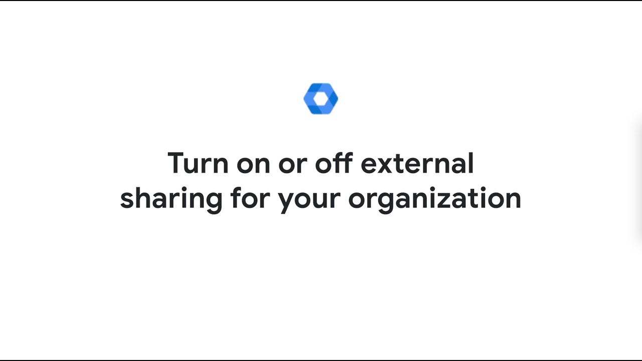Turn on or off external sharing for your organization