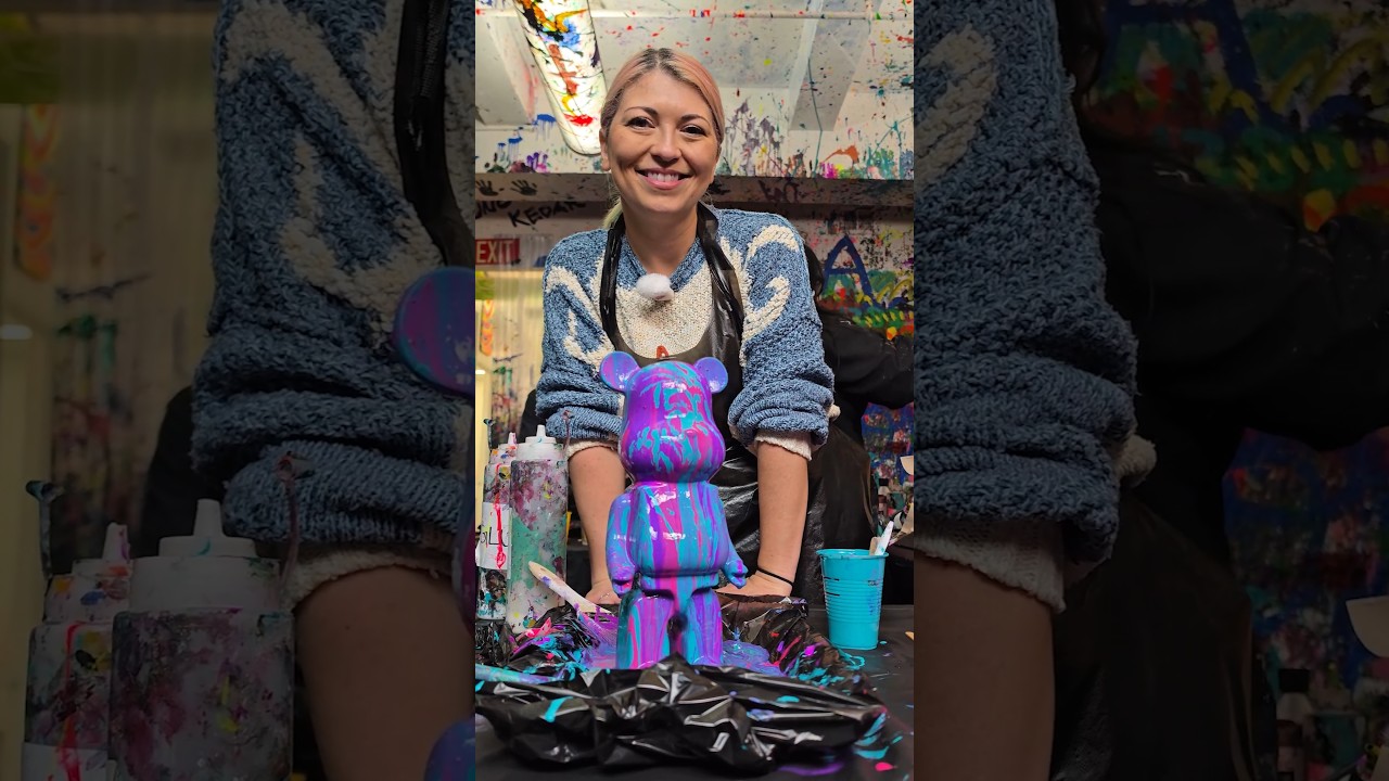 I painted a bear with the Sony Electronics team!