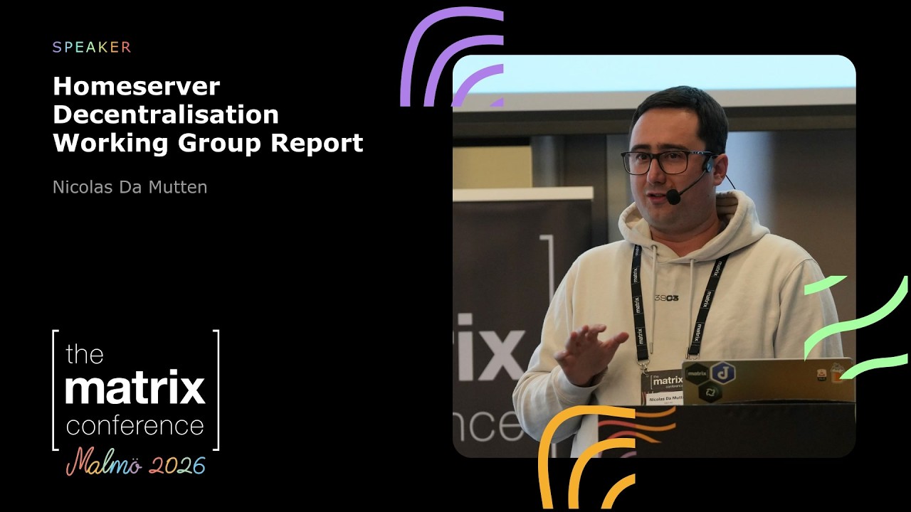 Homeserver Decentralisation Working Group Report