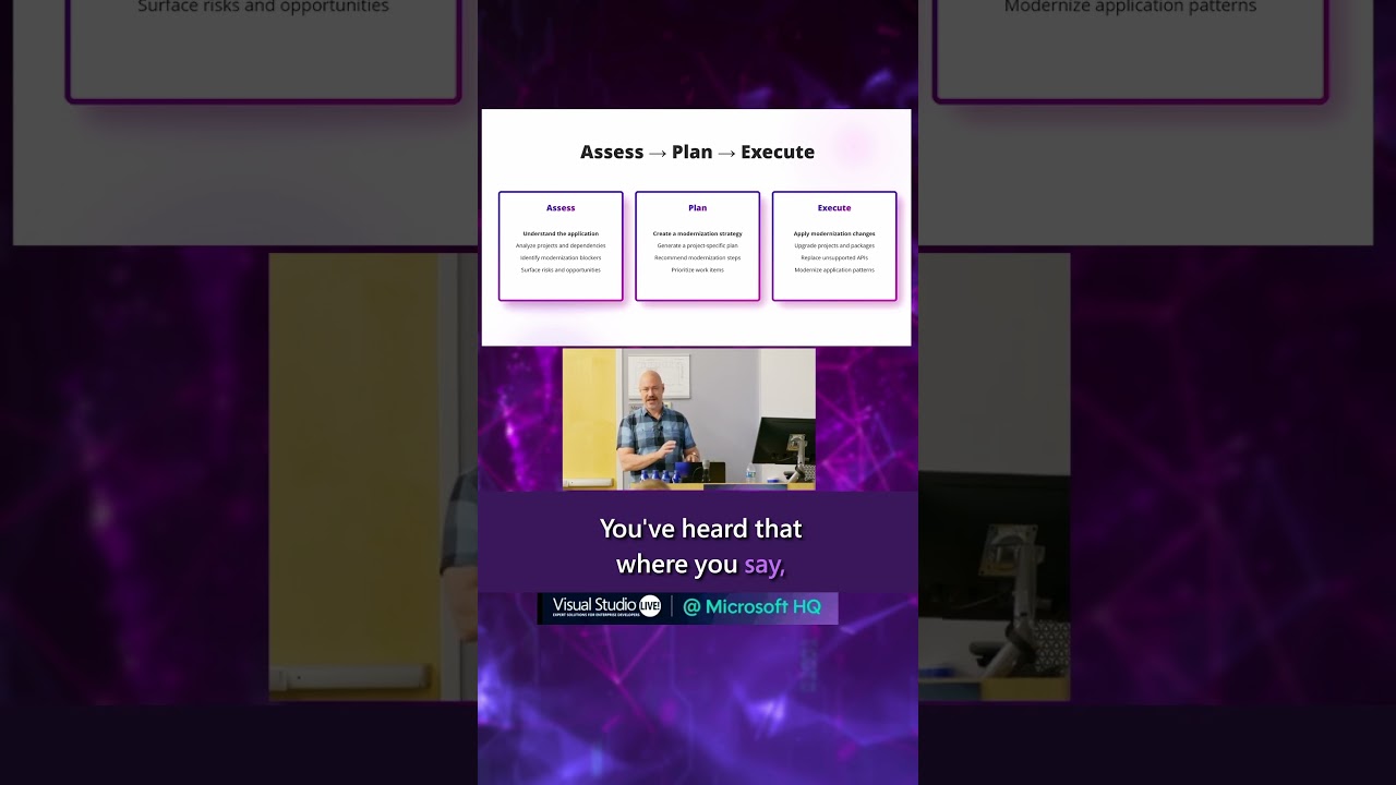 The Fastest Way to Modernize Starts With a Plan #vslive #visualstudio