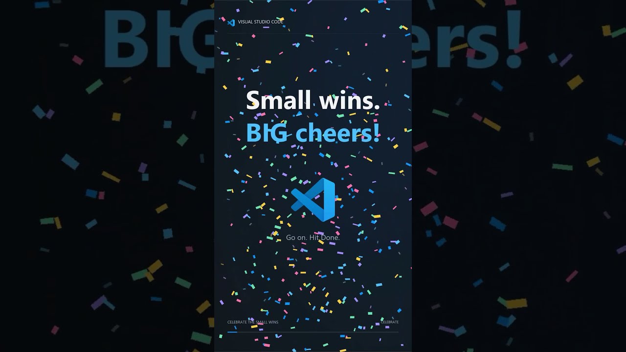 Hit Done - and Cue the Confetti 🎊 #vscode #coding