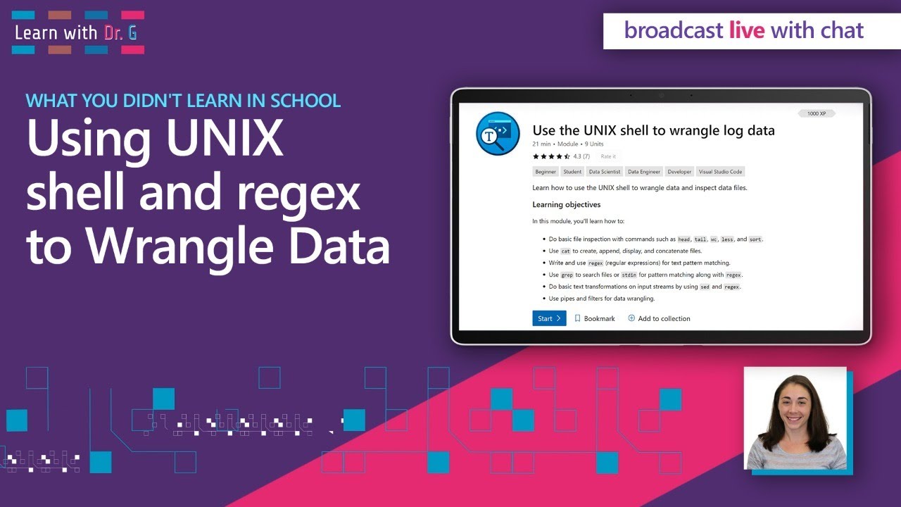Using UNIX shell and regex to Wrangle Data | Learn with Dr G