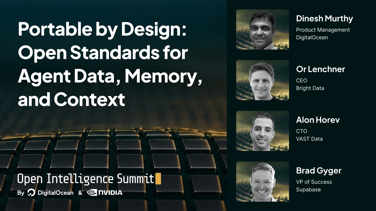 Portable by Design: Open Standards for Agent Data, Memory, and Context