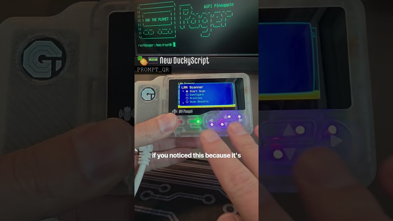 🍍📟 New DuckyScript: PROMPT_QR - WiFi Pineapple Pager #pentesting #hacking #cybersecurity