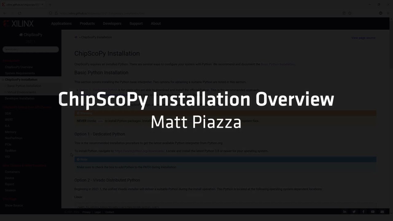ChipScoPy Training Series: Installation