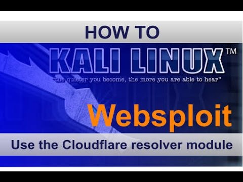 Websploit Cloudflare Resolver Tutorial in Kali Linux