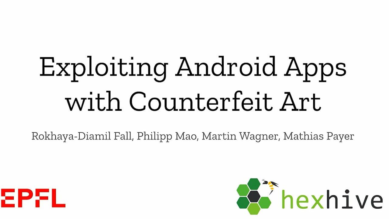 WOOT '26 - Exploiting Android Apps with Counterfeit Art