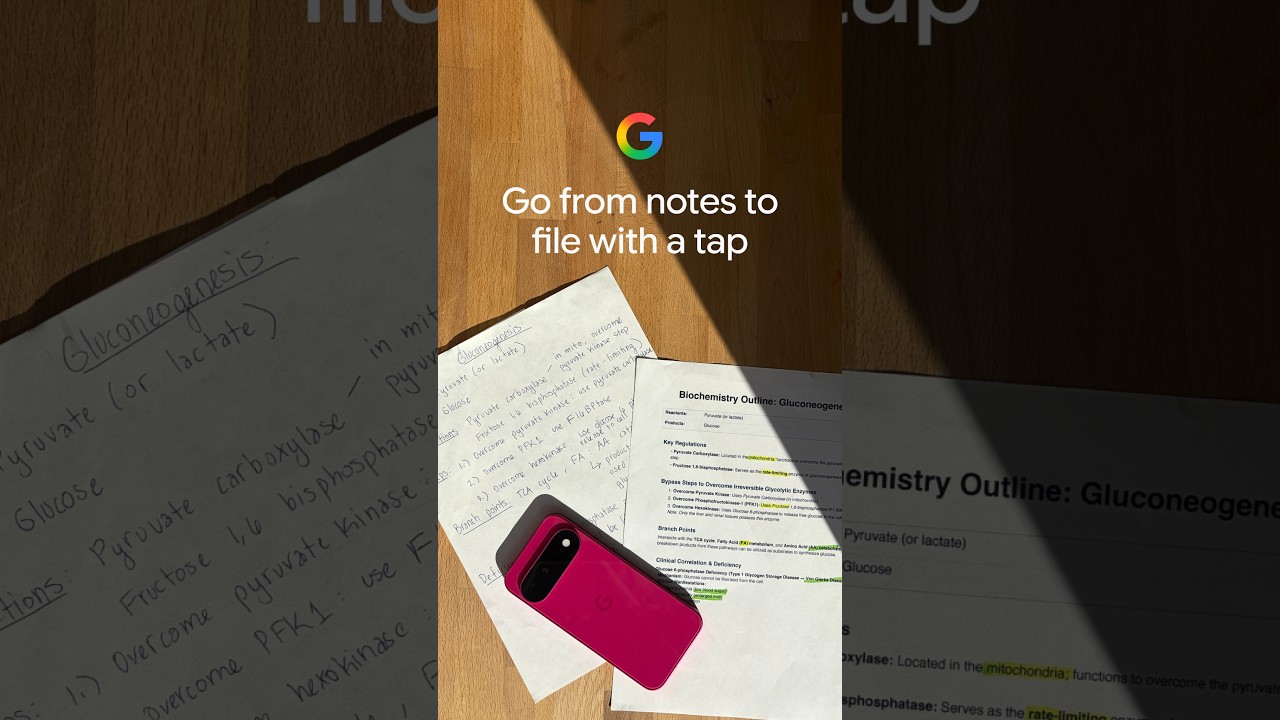 Turn messy notes into clean PDFs with Google Search ✨